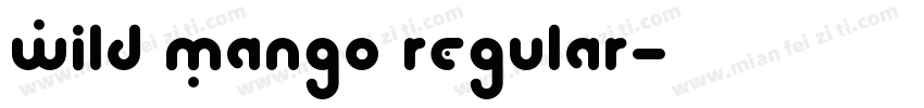 Wild Mango Regular字体转换